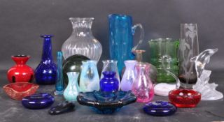 LARGE COLLECTION MID CENTURY GLASS - WHITEFRIARS - BRISTOL BLUE
