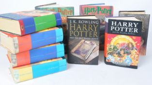 COLLECTION OF J. K . ROWLING 'HARRY POTTER' HARD BACK BOOKS