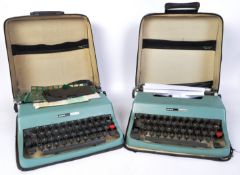OLIVETTI - LETTERA 32 - PAIR OF ITALIAN TYPE WRITERS