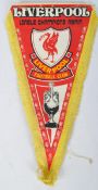 LIVERPOOL FC ORIGINAL 1970S FOOTBALL WALL PENNANT