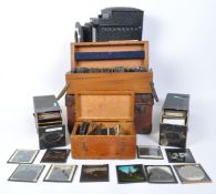 ENSIGN OPTISCOPE LANTERN SLIDE PROJECTOR AND SLIDES