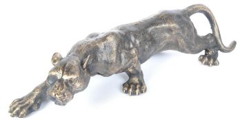 MOULDED BRASS FIGURE WILD CAT PANTHER