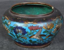 19TH CENTURY CHINESE CLOISONNE ENAMELLED POT
