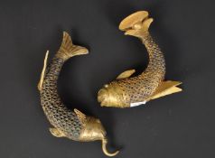 CANDLE STICK HOLDER & HOOK GILT METAL FISH