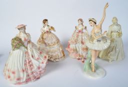 VINTAGE ROYAL WORCESTER & COALPORT CHINA FIGURINES