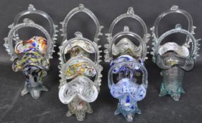 COLLECTION OF END OF DAY HANDLED BASKETS