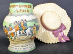 CROWN DEVON WIDDICOMBE FAIR LAMP & FALCON WARE MASK