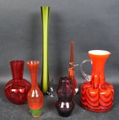 ASSORTMENT OF VINTAGE ITALIAN STUDIO ART GLASS VASES