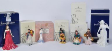 COLLECTION OF COALPORT & ROYAL DOULTON BOXED FIGURES