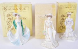 THREE VINTAGE COALPORT FIGURES - GOLDEN AGE SERIES