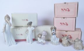 SIX NAO SPANISH PORCELAIN FIGURINES