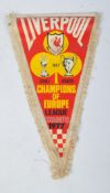 LIVERPOO 1977 LEAGUE CHAMPIONS ORIGINAL FOOTBALL PENNANT