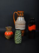 WEST GERMAN POTTERY VASES W/ SYLVAC