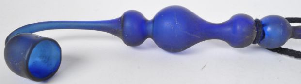 VICTORIAN BRISTOL BLUE GLASS SMOKING PIPE