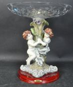 20TH CENTURY LA ANINA COLLECTION CHERUB & GLASS CENTREPIECE