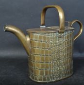 VICTORIAN CROCODLE SKIN EFFECT BRASS HOT WATER CAN