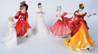 FOUR VINTAGE ROYAL DOULTON BONE CHINA FIGURES