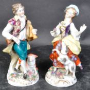 19TH CENTURY CHELSEA MANNER GOLD ANCHOR MARK FIGURES