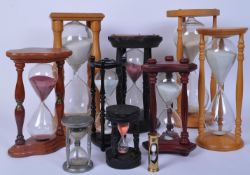 ASSORTMENT OF VINTAGE TABLE TOP HOURGLASSES