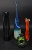 COLLECTION OF STUDIO ART GLASS AND VASES