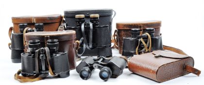 COLLECTION OF 5X ASSORTED CASED VINTAGE BINOCULARS