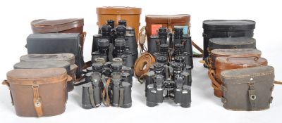 MIXED COLLECTION OF VINTAGE CASED BINOCULARS