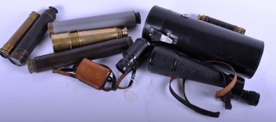 MIXED COLLECTION OF 19TH CENTURY TELESCOPES AND MONOCULARS