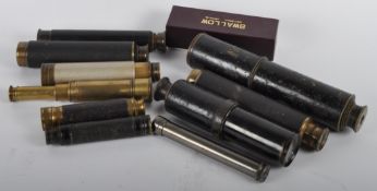 MIXED COLLECTION OF 19TH CENTURY TELECOPES