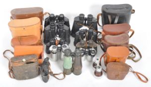 MIXED COLLECTION OF CASED VINTAGE BINOCULARS