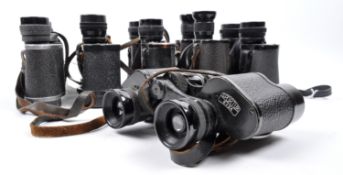 COLLECTION OF ASSORTED VINTAGE BINOCULARS