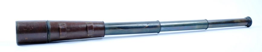 MILITARY SIGNALLING 3 DRAW BRASS TELECOPE BY DOLLAND LONDON