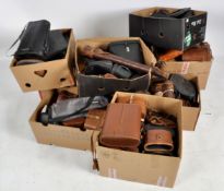 VERY LARGE COLLECTION OF VINTAGE BINOCULAR CASES
