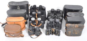 MIXED COLLECTION OF VINTAGE CASED BINOCULARS