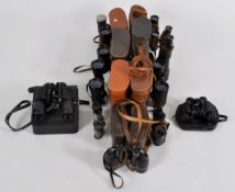 LARGE MIXED COLLECTION OF VINTAGE BINOCULARS