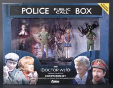 DOCTOR WHO - THIRD DOCTOR - DOUBLE SIGNED ACTION FIGURE SET