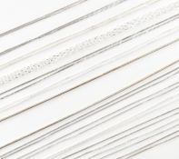 COLLECTION OF 18 INCH 925 SILVER NECKLACES
