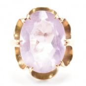 HALLMARKED 9CT GOLD AMETHYST COCKTAIL RING