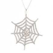 925 SILVER & CUBIC ZIRCONIA SET PENDANT & CHAIN