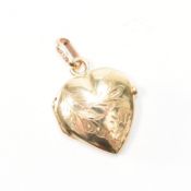 HALLMARKED 9CT GOLD HEART LOCKET PENDANT
