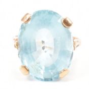 HALLMARKED 9CT GOLD & TOPAZ COCKTAIL RING