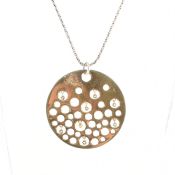CONTEMPORARY SILVER MEDALLION NECKLACE