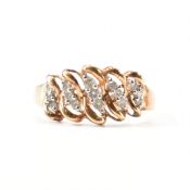 HALLMARKED 9CT GOLD & DIAMOND RING