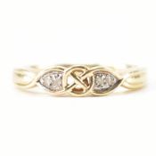 HALLMARKED 9CT GOLD & DIAMOND RING