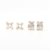 9CT GOLD CZ STUD EARRINGS