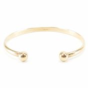 HALLMARKED 9CT GOLD TORQUE BANGLE