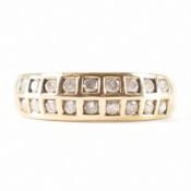 HALLMARKED 9CT GOLD & DIAMOND HALF ETERNITY RING