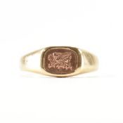 HALLMARKED 9CT GOLD WELSH DRAGON SIGNET RING