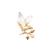 HALLMARKED 9CT GOLD BIRD BROOCH PIN