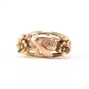 HALLMARKED 9CT GOLD WELSH BEE RING