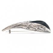 925 SILVER FLORAL POSY BROOCH PIN
